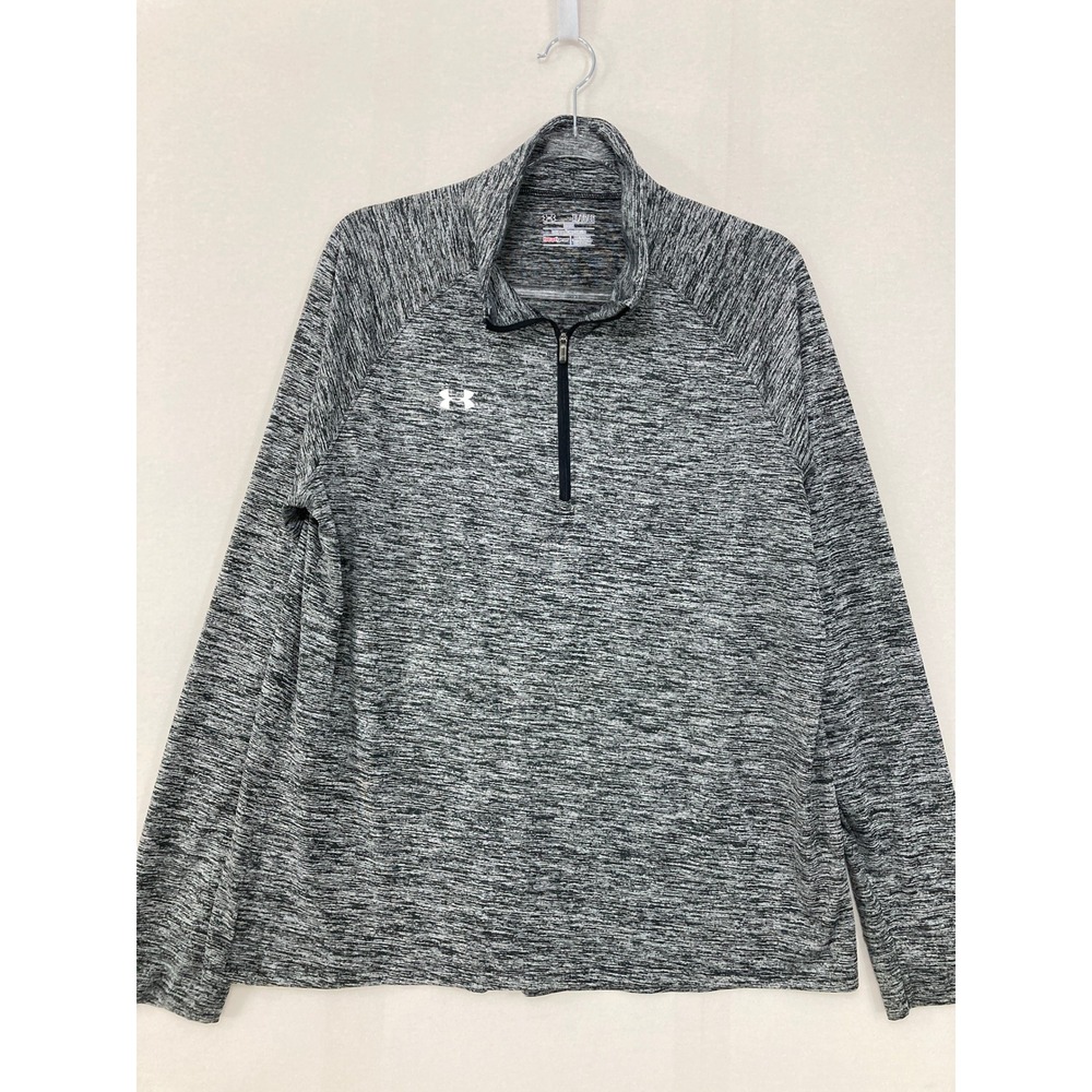 Under Armour size XL Quarter Zip Pullover Gray Space Dye Heat-Gear Active